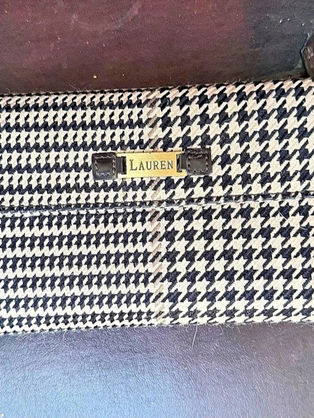 Classic Vintage Lauren Ralph Lauren Houndstooth Plaid Trifold Wallet with matchi